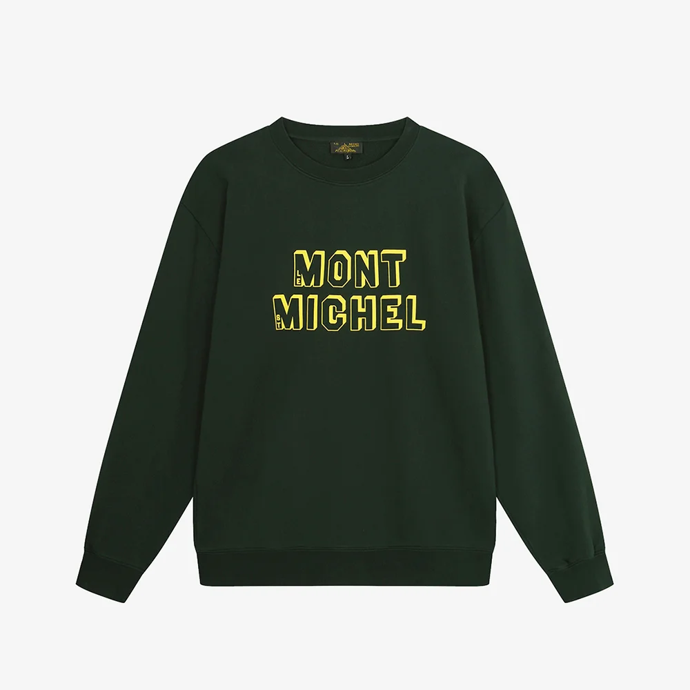 Printed Sweatshirt_Dark Green