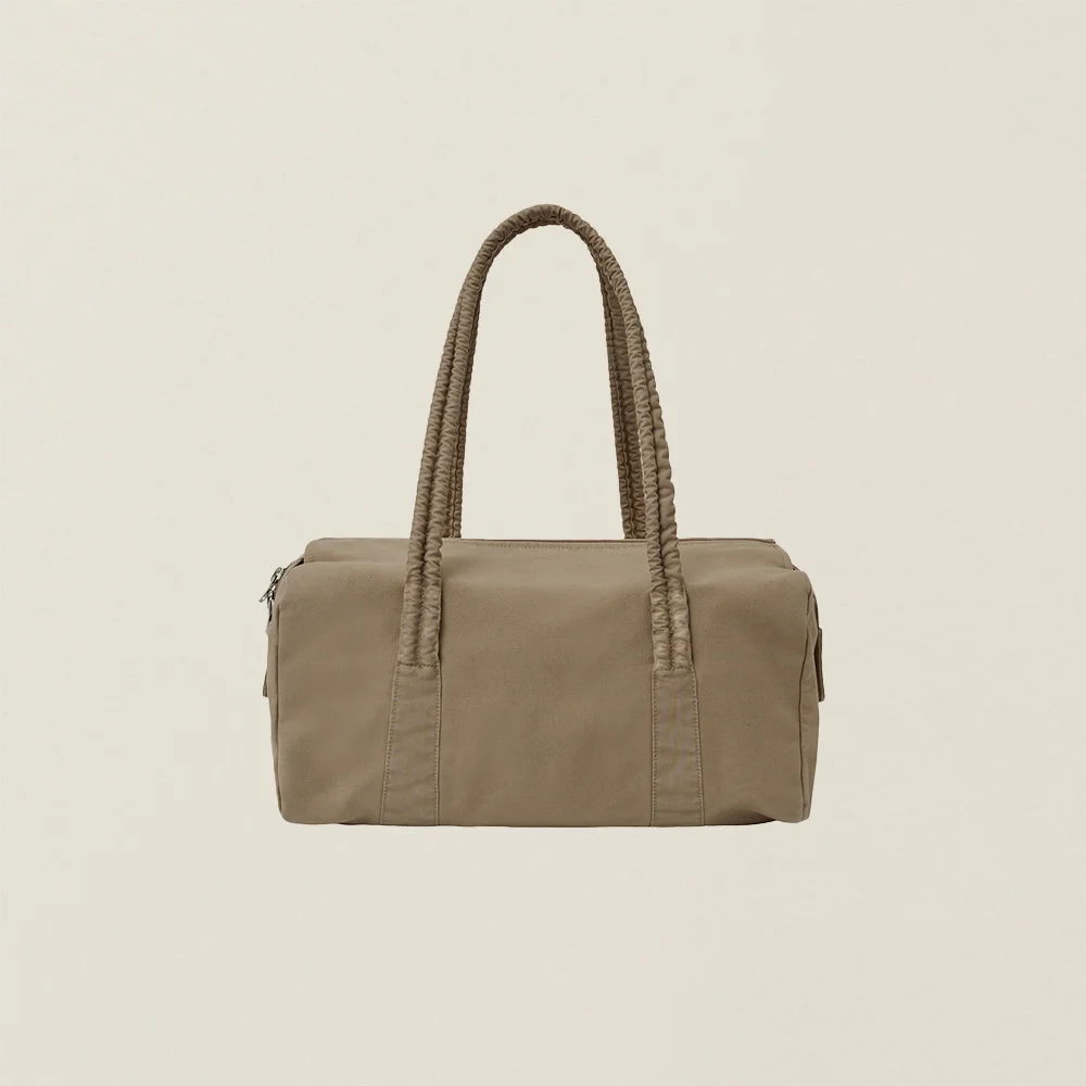 GARMENT DYED DUFFLE BAG (SMALL) BEIGE
