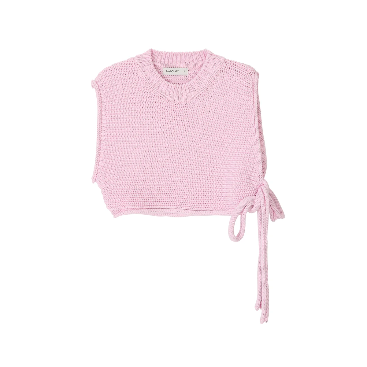 Unbalance Strap Knit Vest (pink)