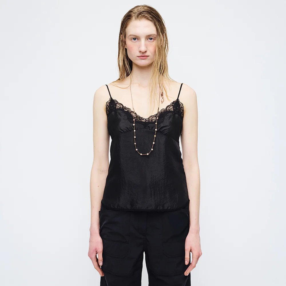LACE SLEEVELESS TOP_black