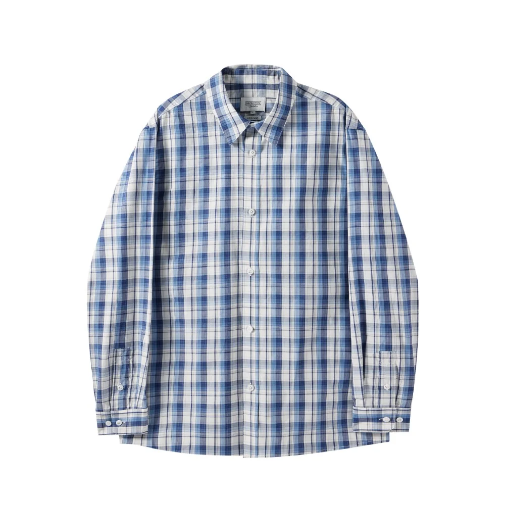 1975 LONG SLEEVE CHEQUERED SHIRT - NAVY (P251MSH403)