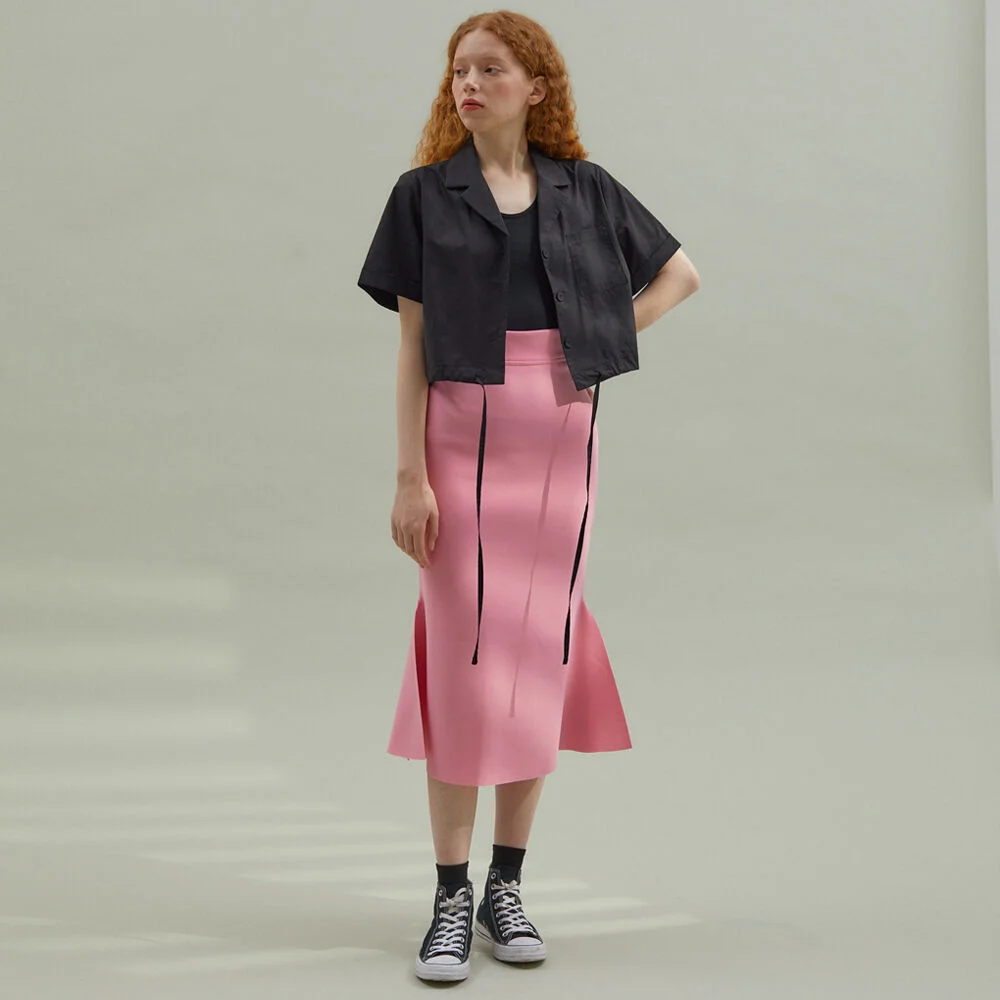 SPAN MERMAID SKIRT HOTPINK