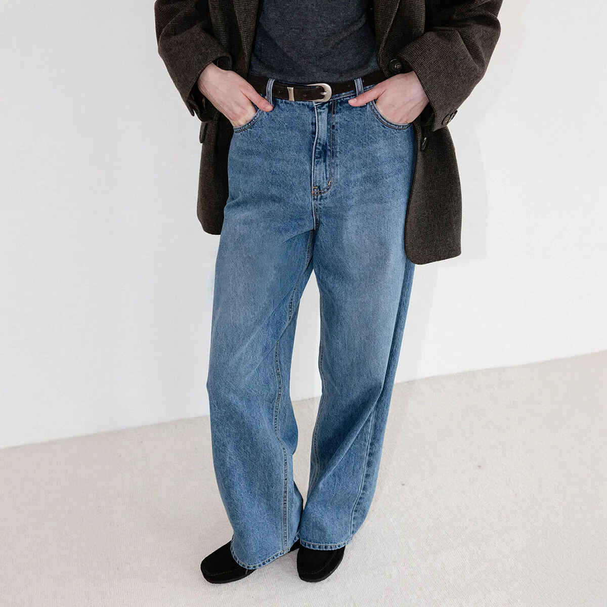 Back Diagonal lined Denim SJ5XL259_2color