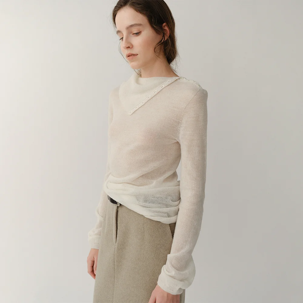 Wholegarment Turtleneck Cream