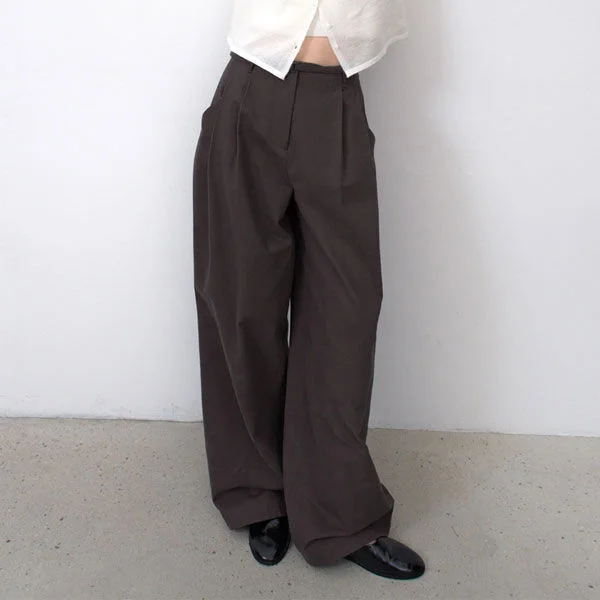 BELTED TWO TUCK WIDE PANTS S(PT-5722)