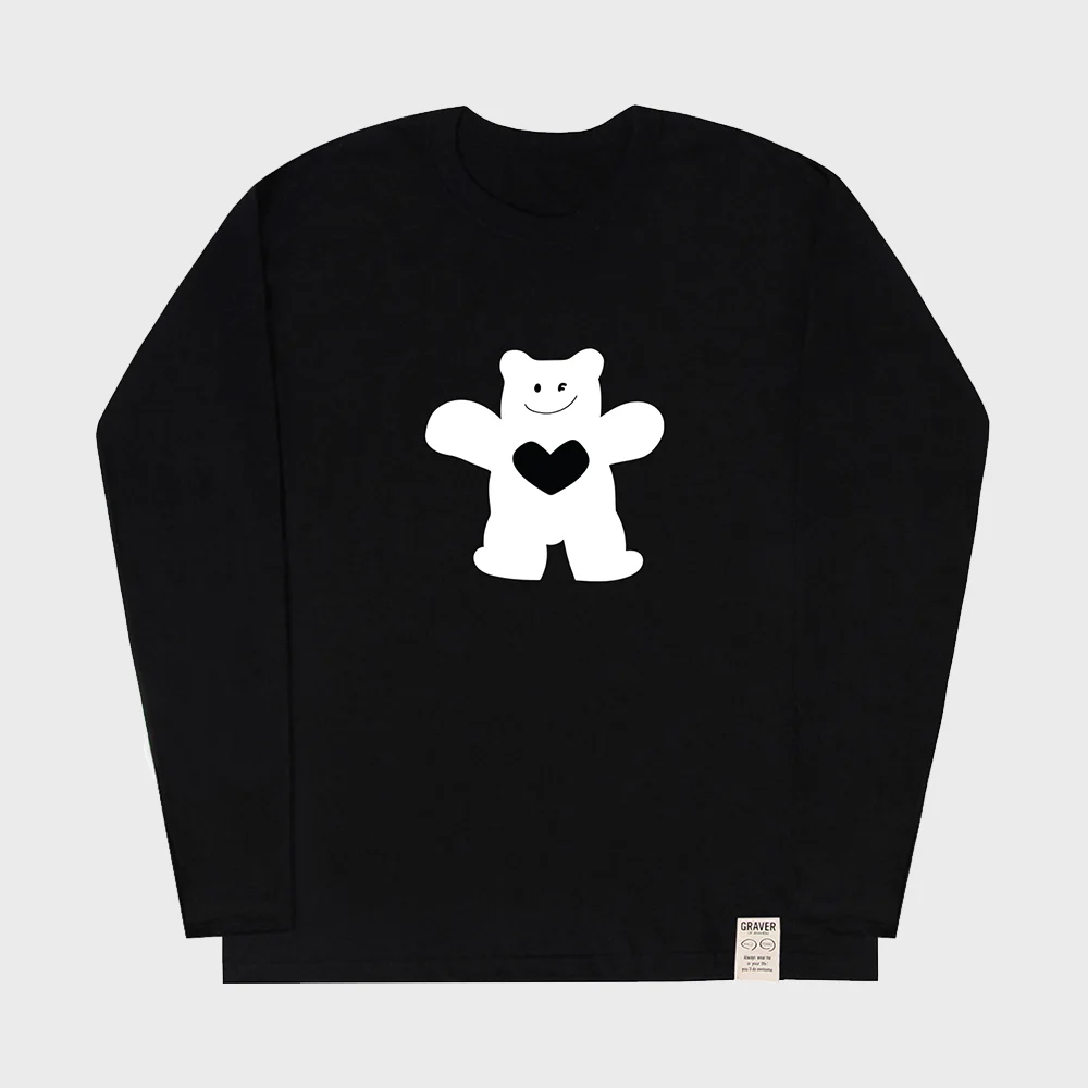 BEAR HEART 長袖 T恤_2color