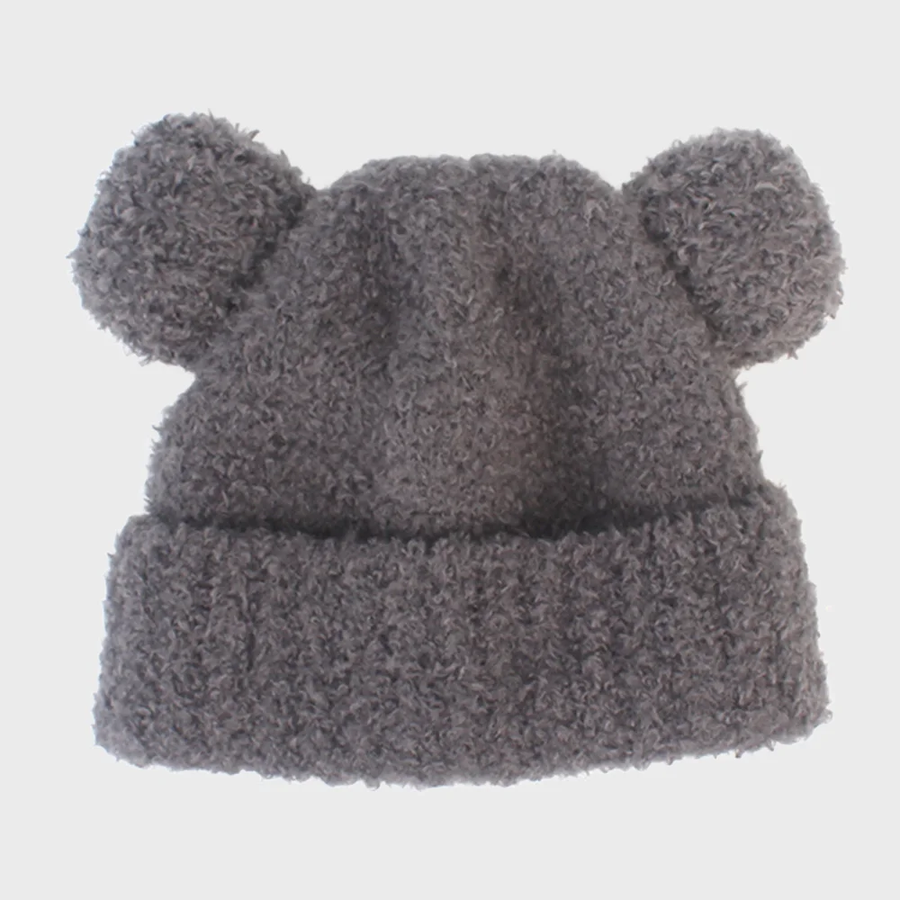 Bear Knit Gray Beanie 小熊冷帽