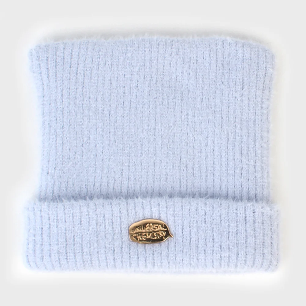 Cat Soft Fur Blue Beanie 貓耳帽