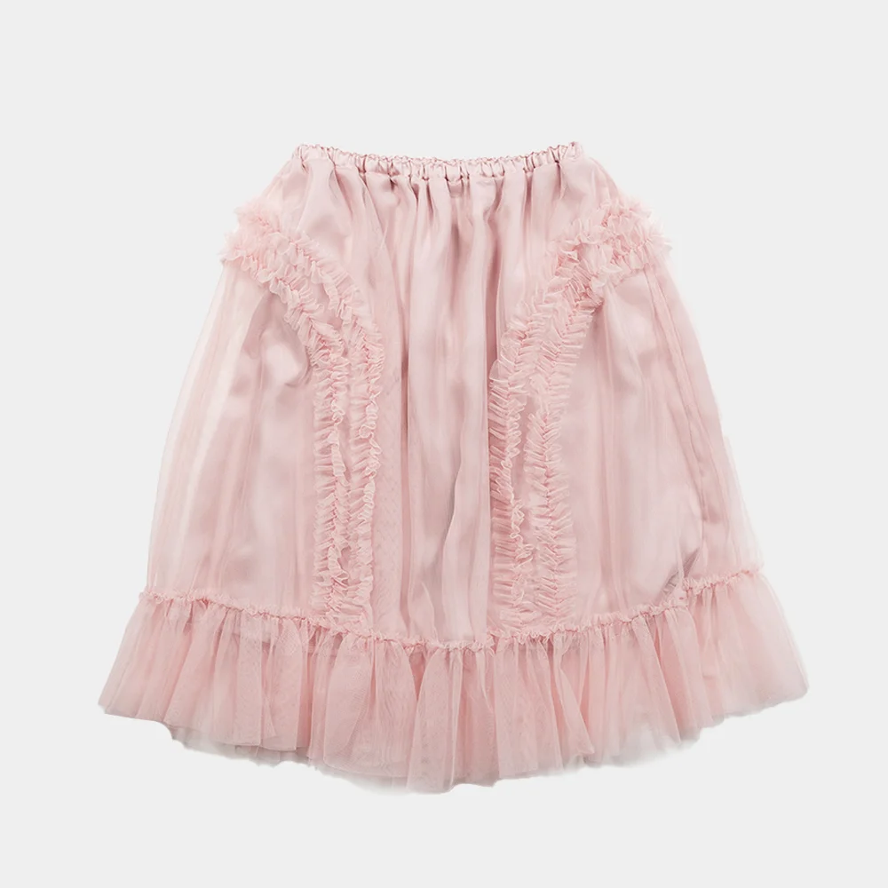 BANDING RUFFLE SHA SKIRT - LIGHT PINK