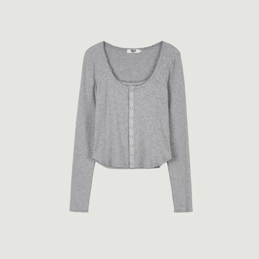 MARTINE LAYERED T-SHIRT (MELANGE GRAY)