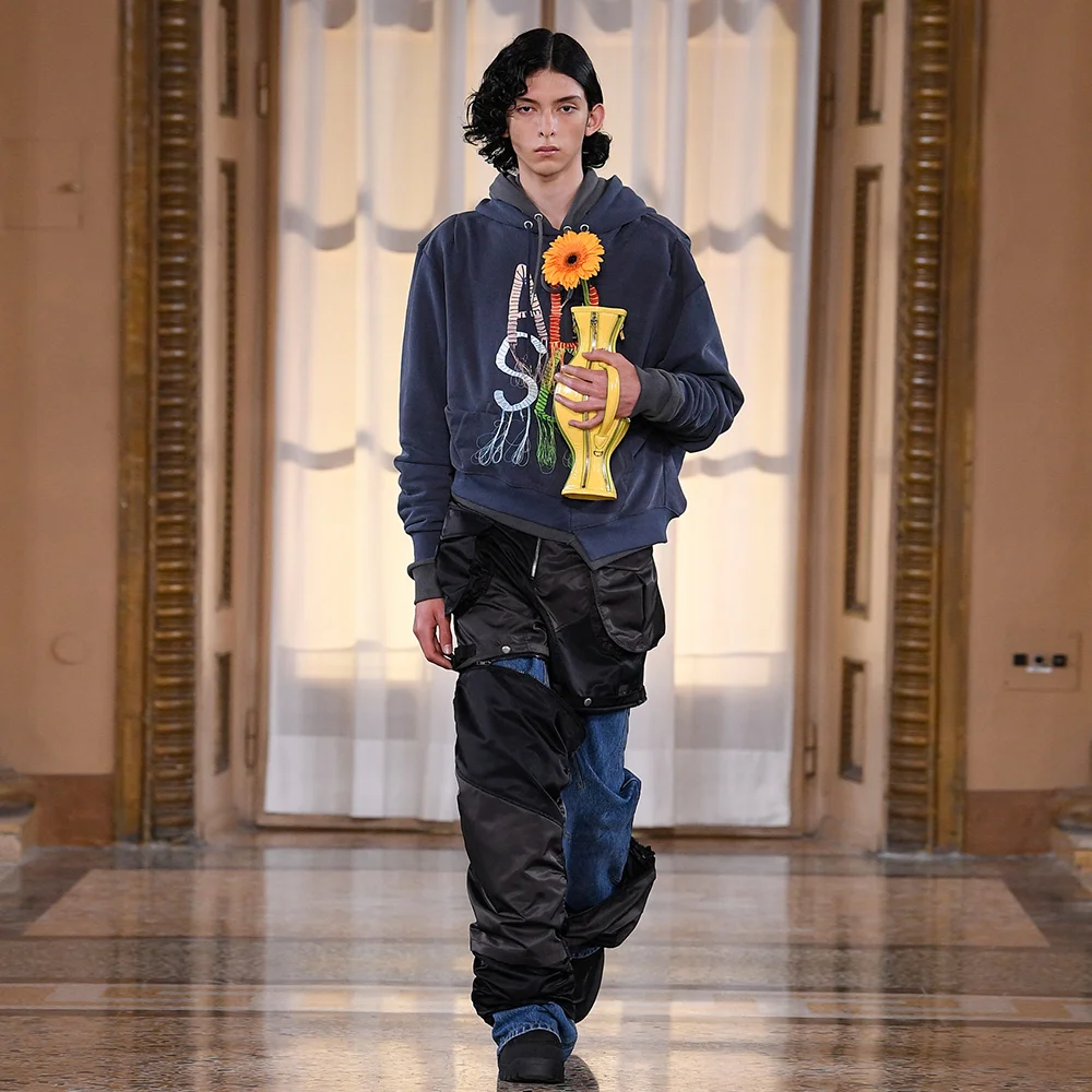 UNISEX REWORK ADSB CATERPILLAR HOODIE atb1103u(NAVY)
