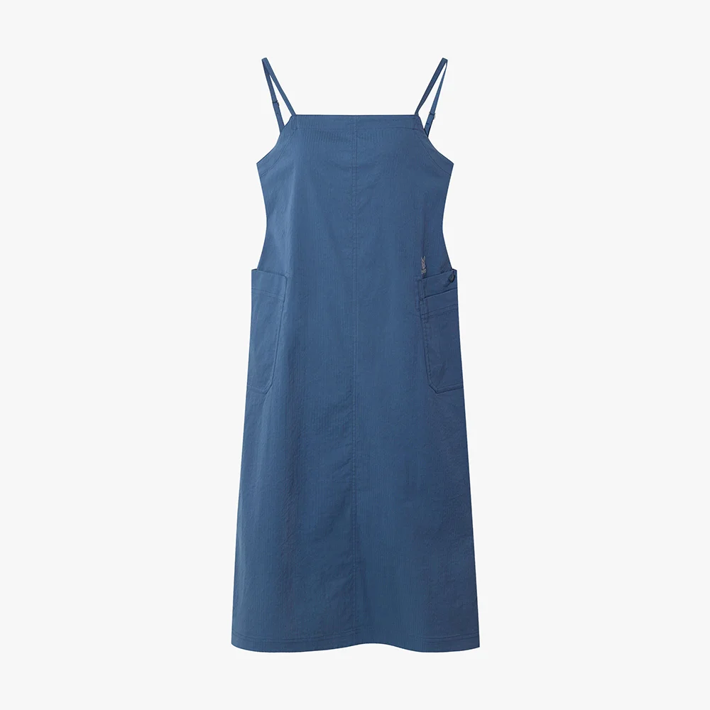 女裝) 全天 泡泡紗 連衣裙(BLUE)