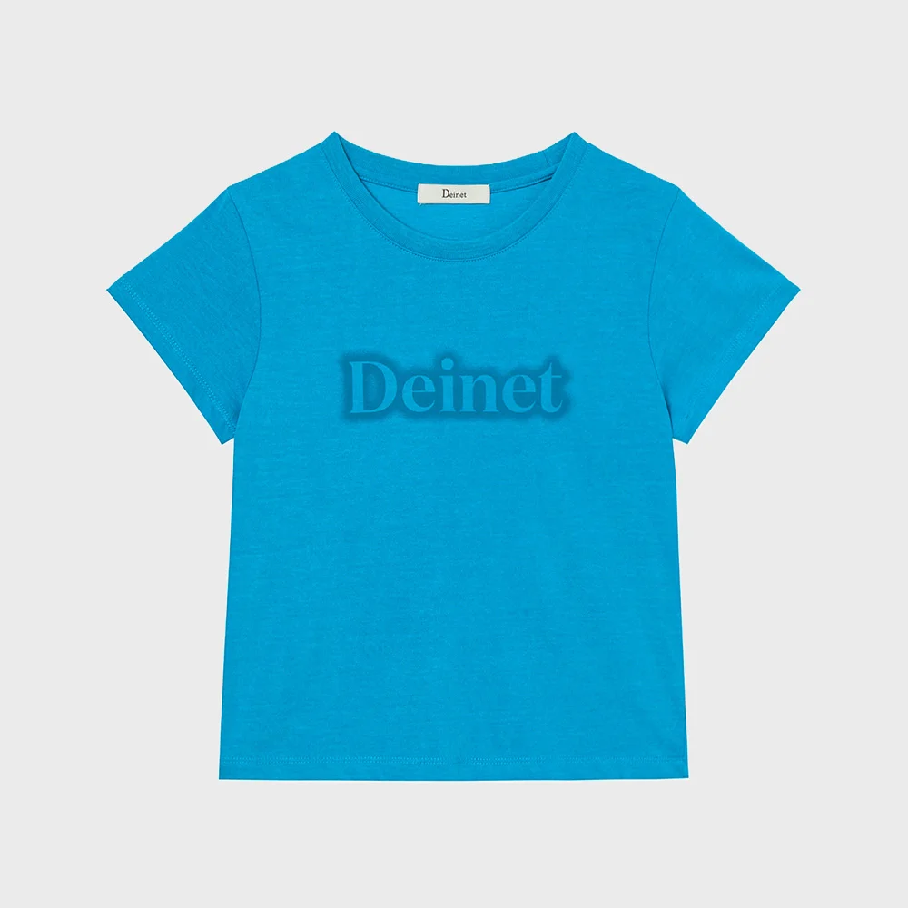 SPRAY LOGO PIGMENT T-SHIRT IN BLUE