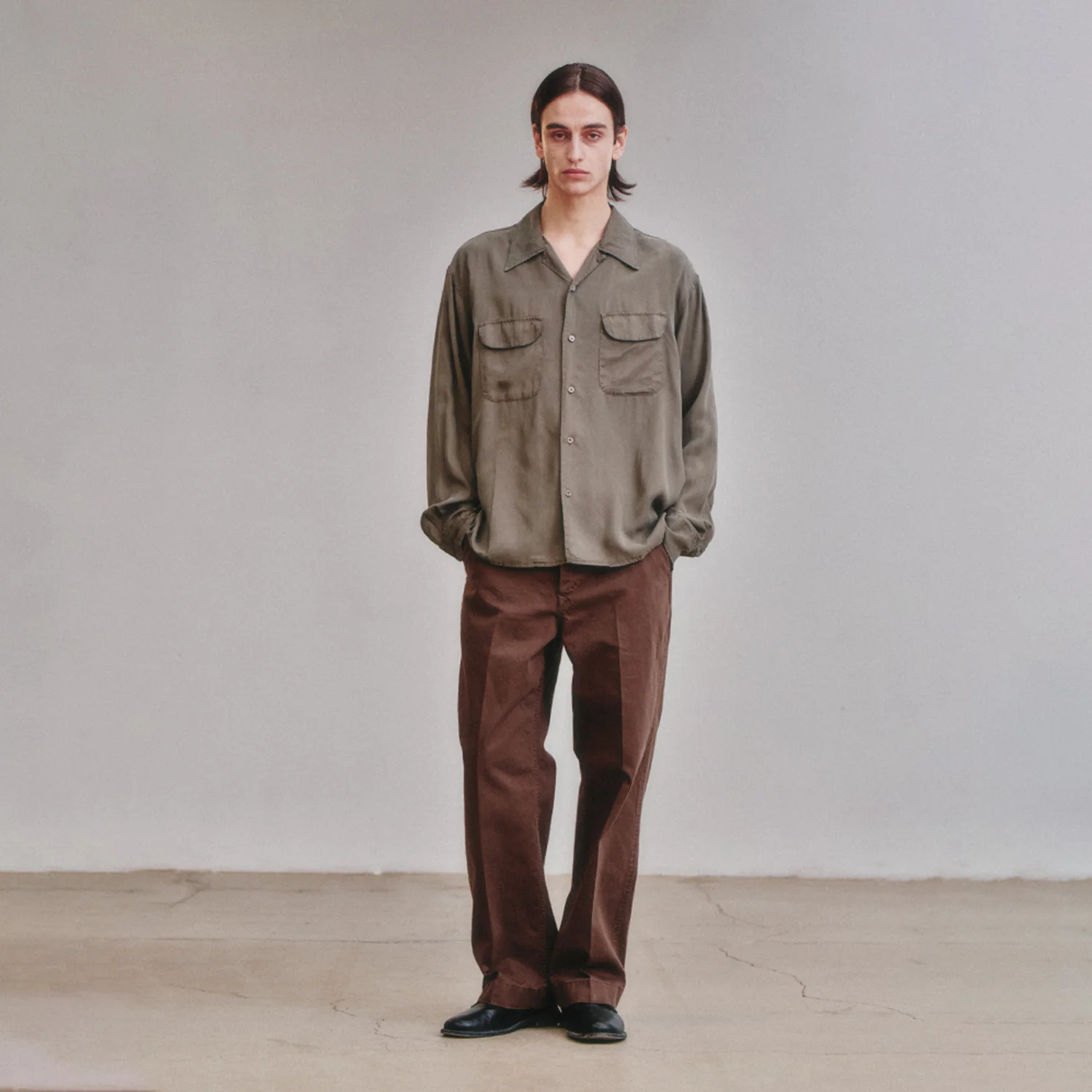 Tencel Two Pocket Shirt_Mud
