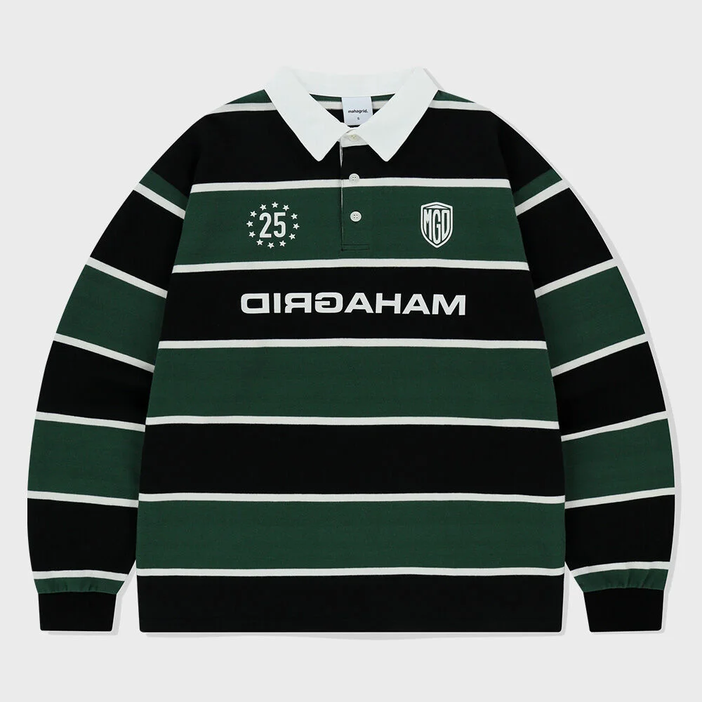 STRIPE RUGBY SHIRT GREEN(MG2FSMM550A)