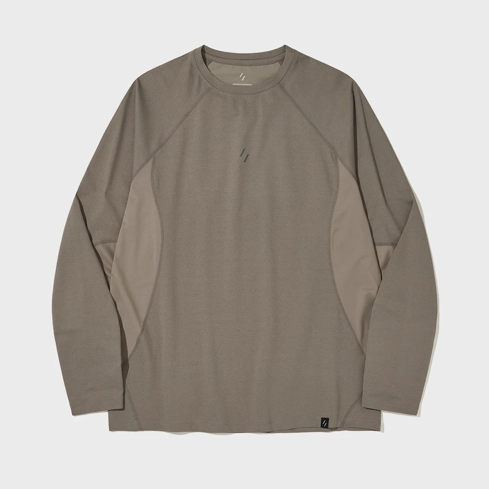 CLIMAFLOW LONG SLEEVE T-SHIRT_DARK BEIGE