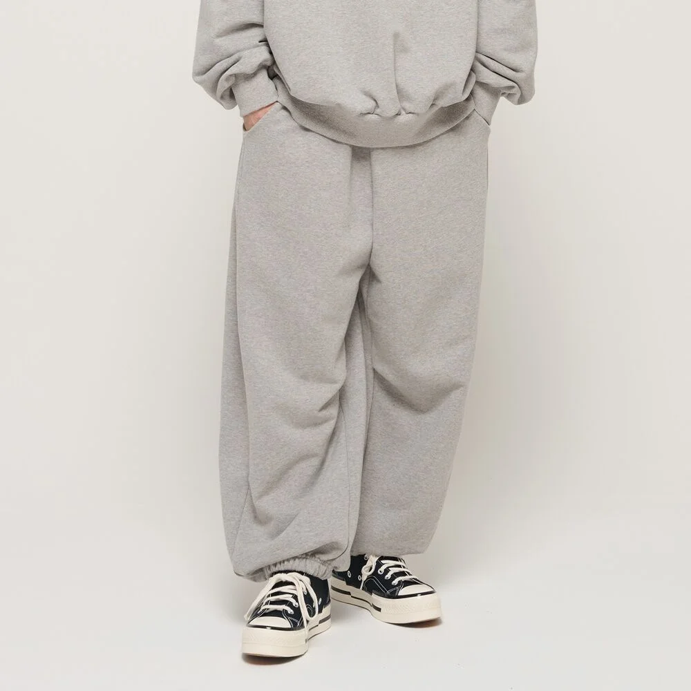 NICK COMFY WIDE TERRY JOGGER PANTS (GRAY)