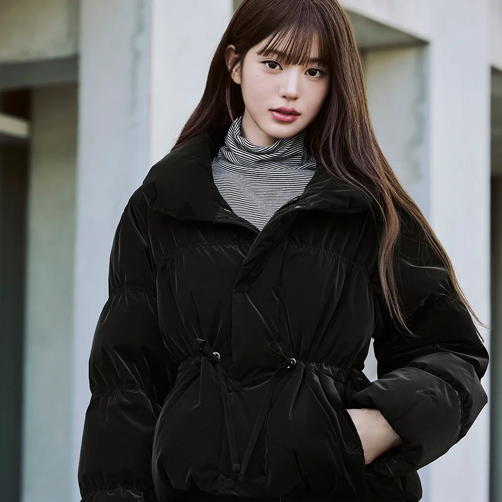 MONGLIT (Monglit) 女裝 Puffer 鵝絨 Down 外套_TITANIUM BLACK_DWW265541Z