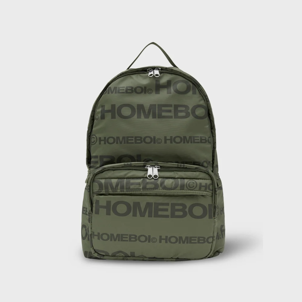 logo backpack (標誌背囊) - satin khaki