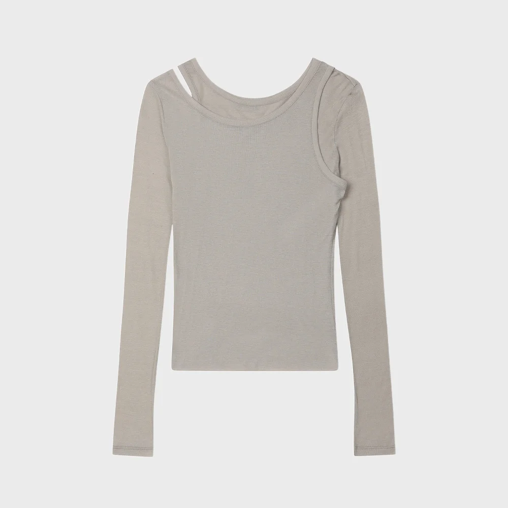 LAYERED LONG SLEEVE IN GREY