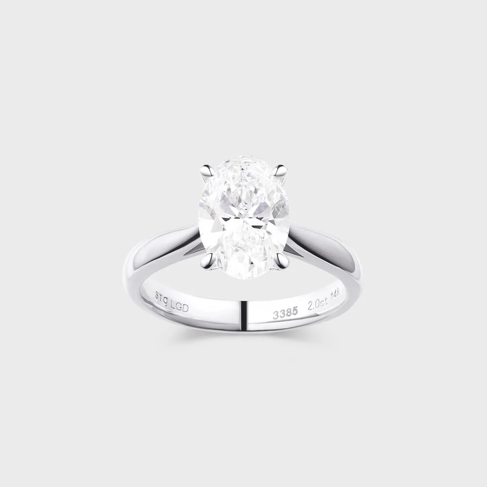 Bella 14K 白K金 戒指 SA26B85F