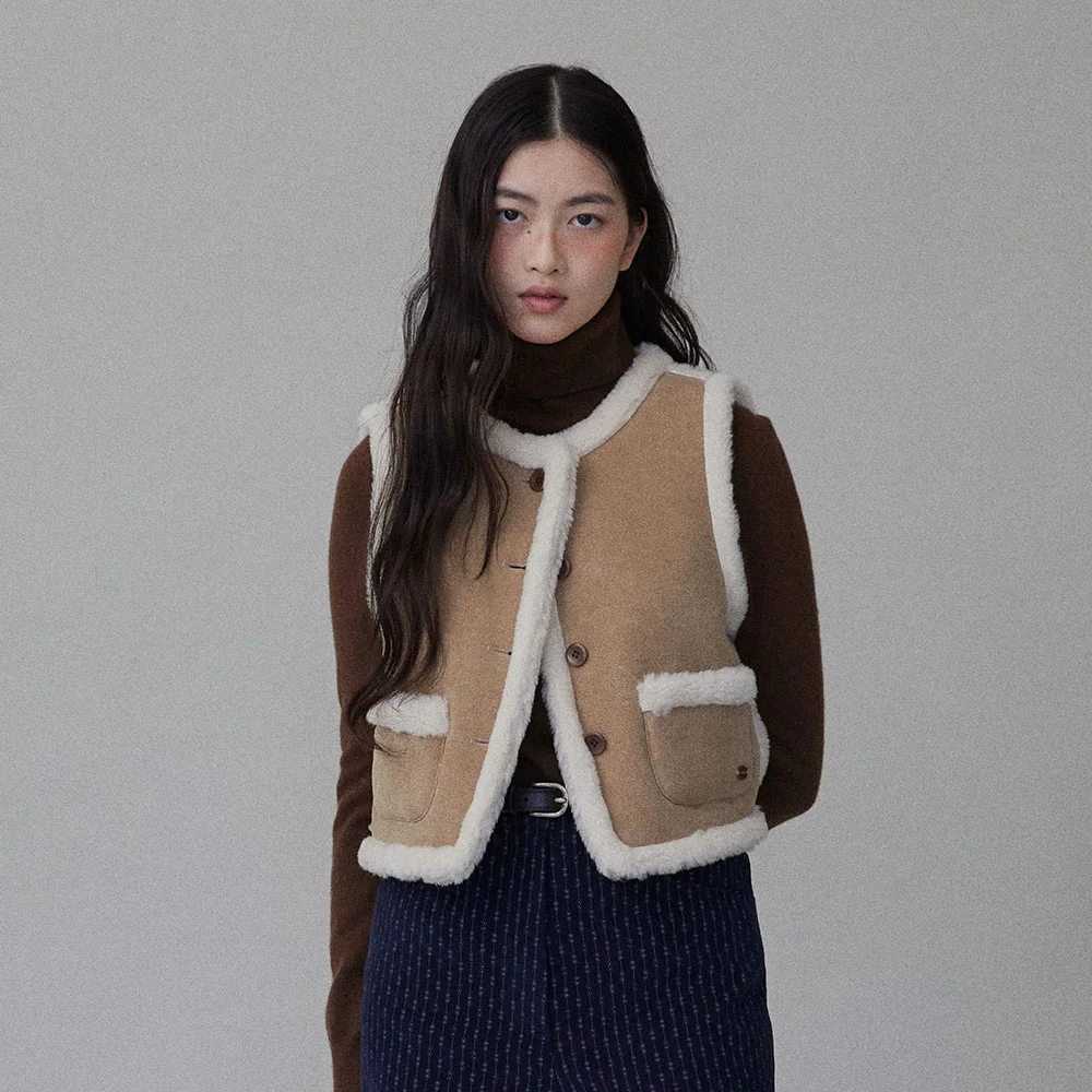 REVERSIBLE VEST (CREAM)