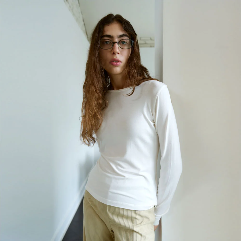 Silky Touch Slim Long Sleeve (Cloud)