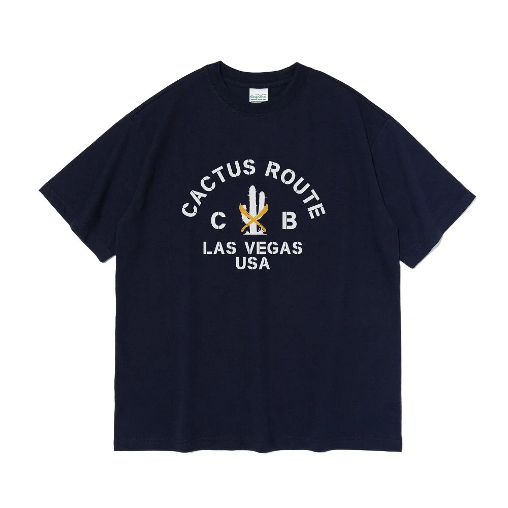 CB LASVEGAS CACTUS SHORT SLEEVE T-SHIRT (NAVY)