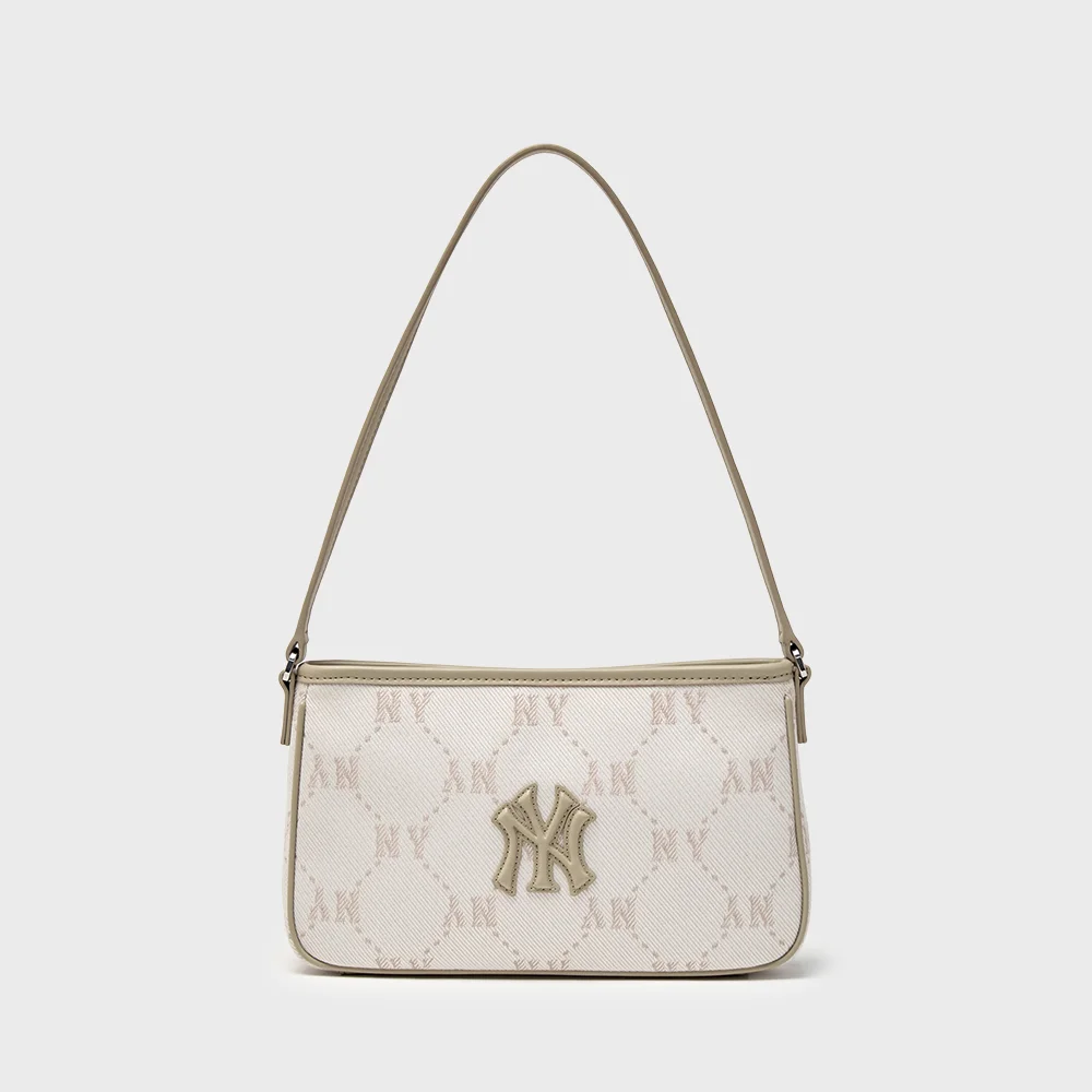 菱形 Monogram 提花 迷你 Hobo Bag NY (D.Cream)