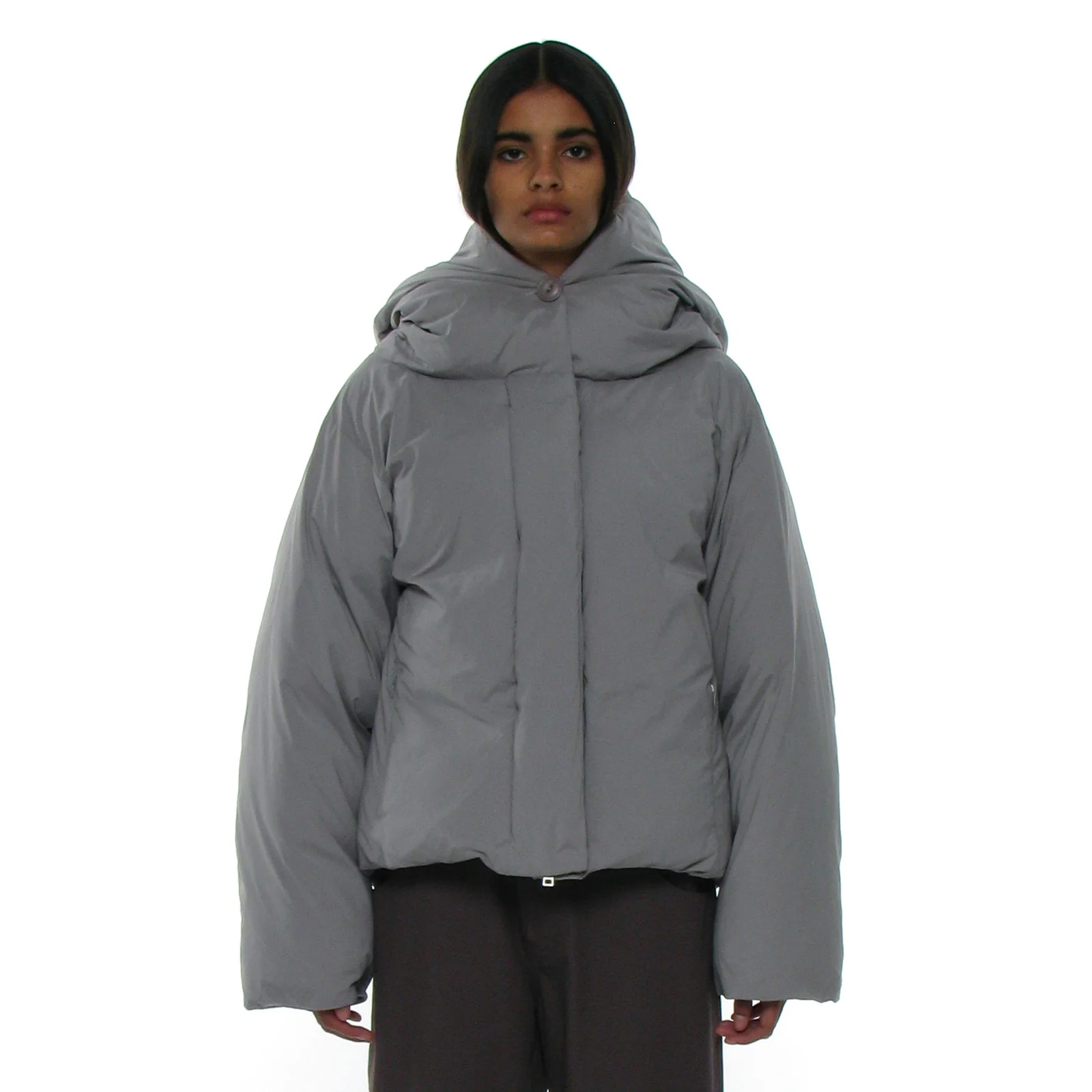 3M THINSULATE WIDE SHAWL COLLAR PARKA_LIGHT GREY