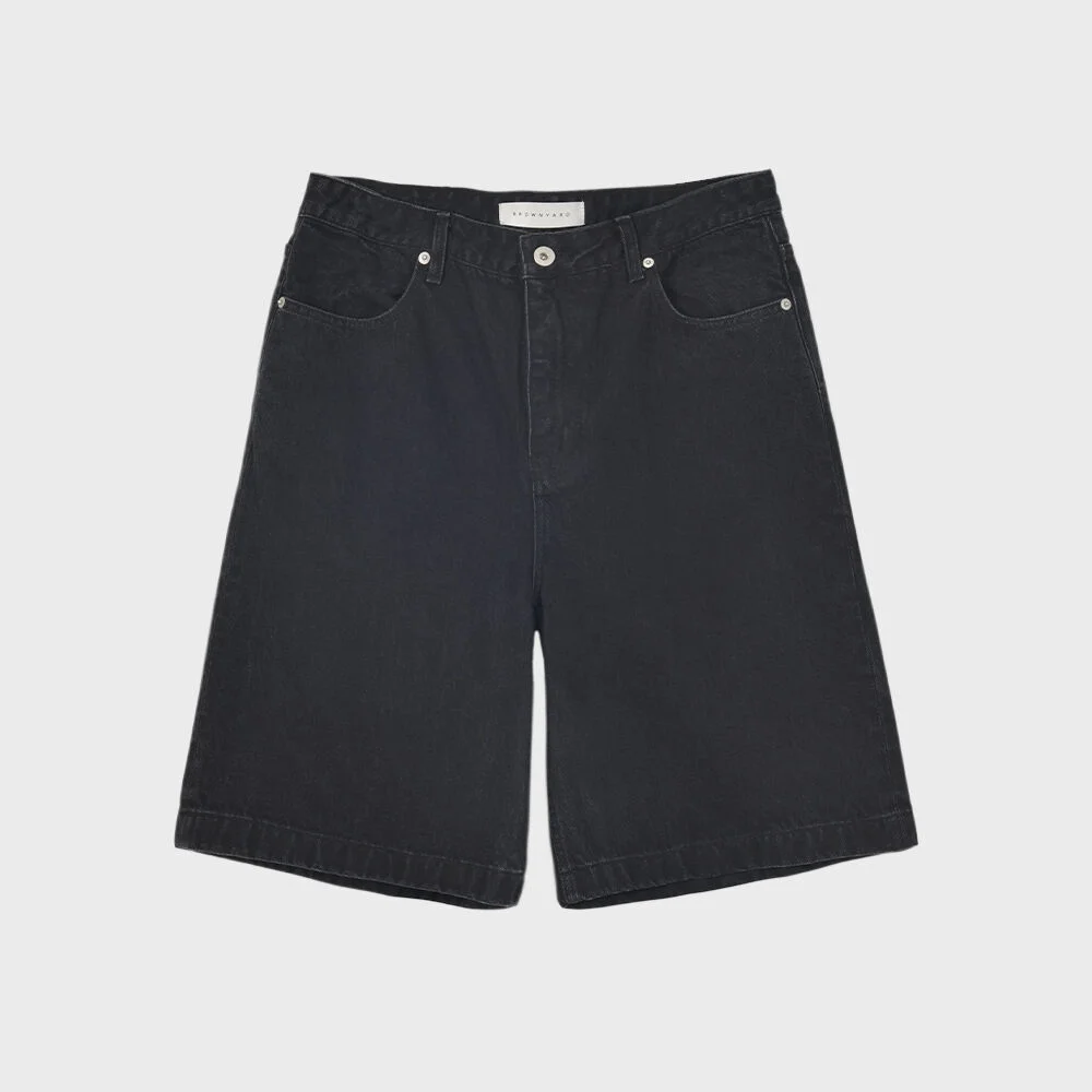 23SS Denim Shorts, Black