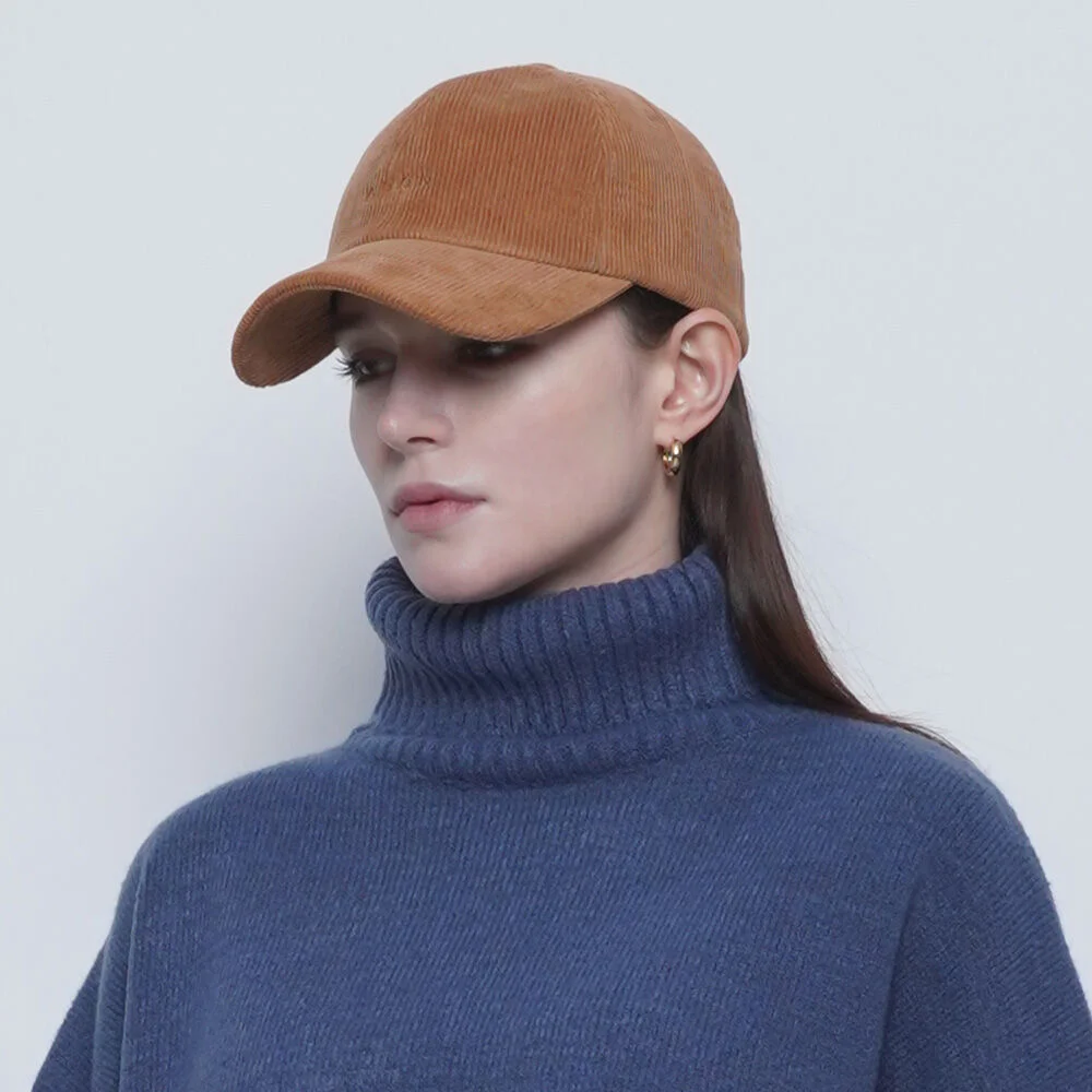 W254 abon logo coduroy cap camel