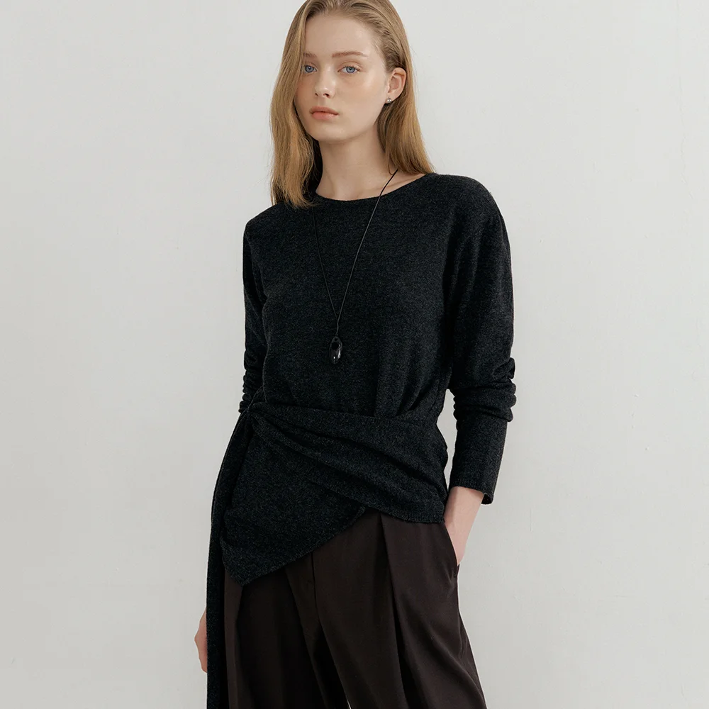 comos 1595 overlap knit (deep charcoal)