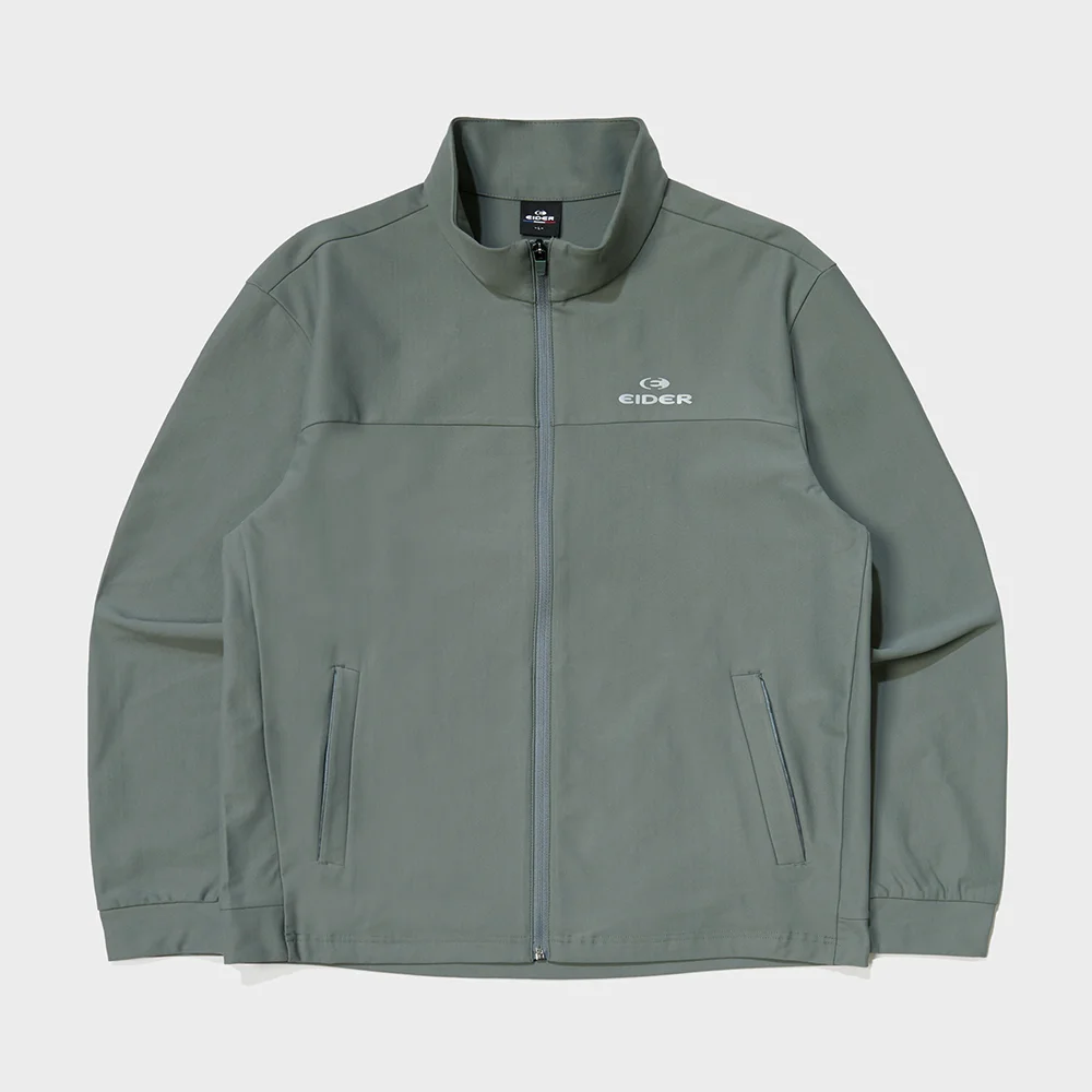 POP 男裝 經編布 運動服 外套_GREEN GREY_DMU24184JQ