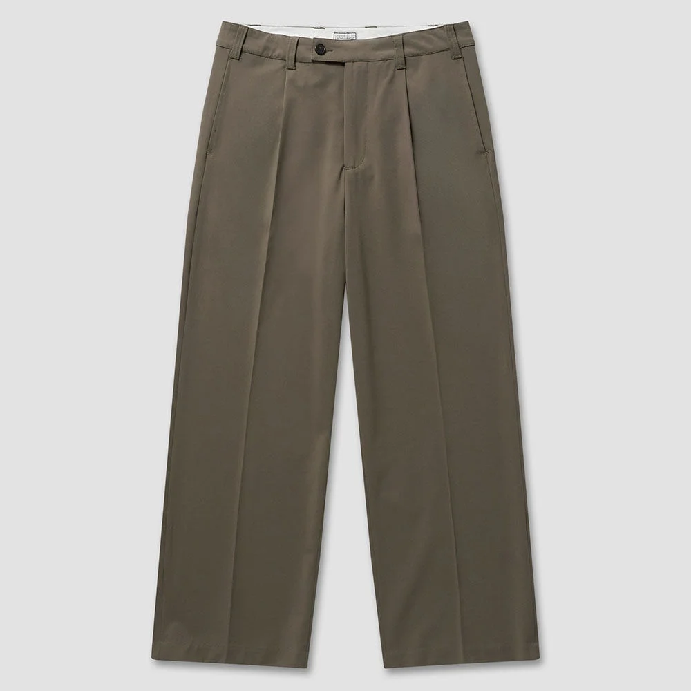 One-Tuck Slacks (Beige)