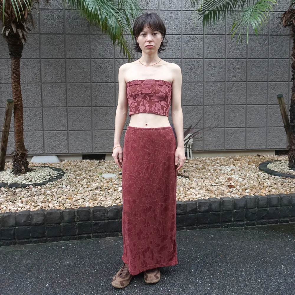 Hove Long Skirt_Wine
