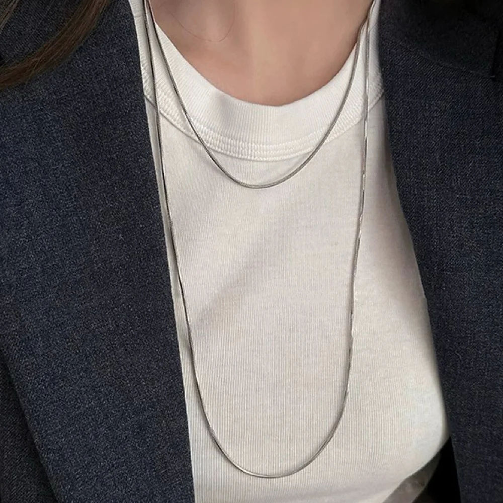 NEVAN SILVER NECKLACE 尼凡 鏈條 層次 銀頸鏈