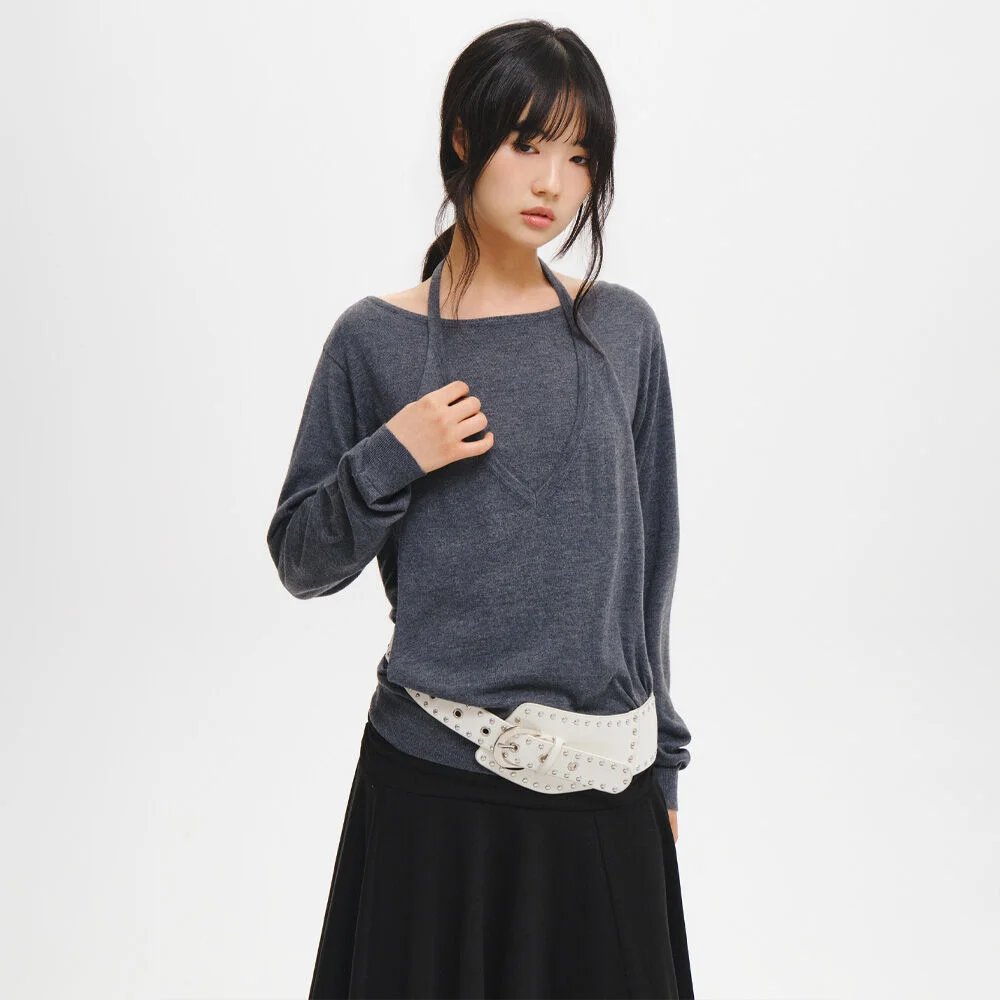 WOMAN 寬鬆 掛頸 層次 套頭 / GF3LKP501