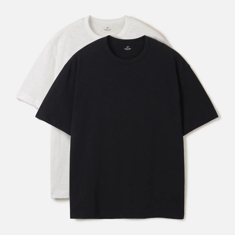 2PACK 20S SLUB TEE MULTI (247)