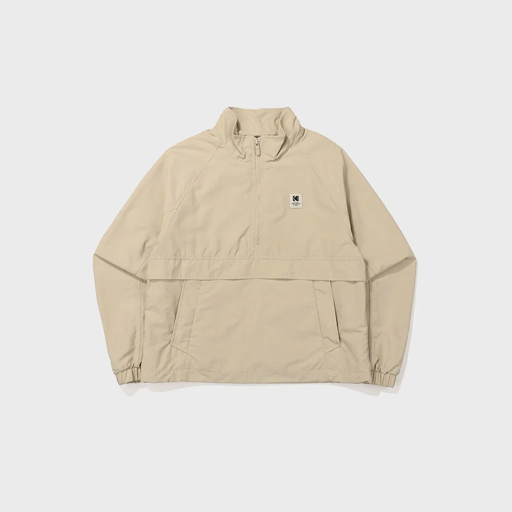 單色 Supplex Stand Neck 風褸 外套 女裝 BEIGE