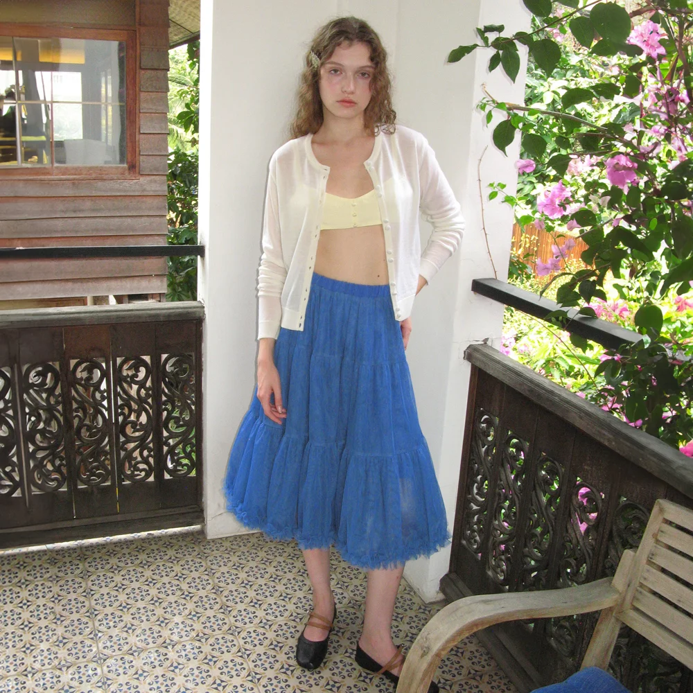 Tute Midi Skirt (Blue)