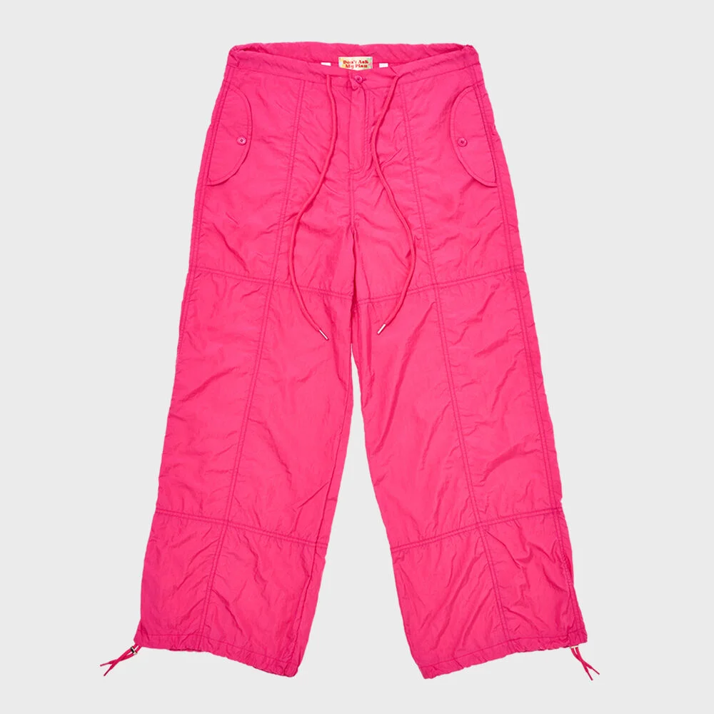 DAMP STRING PARACHUTE PANTS_MAGENTA