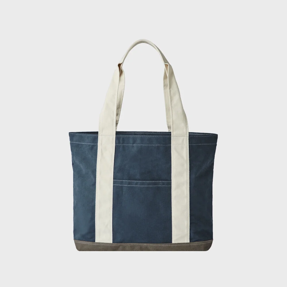 PEACH CANVAS BAG (Navy) 蜜桃色 帆布 袋
