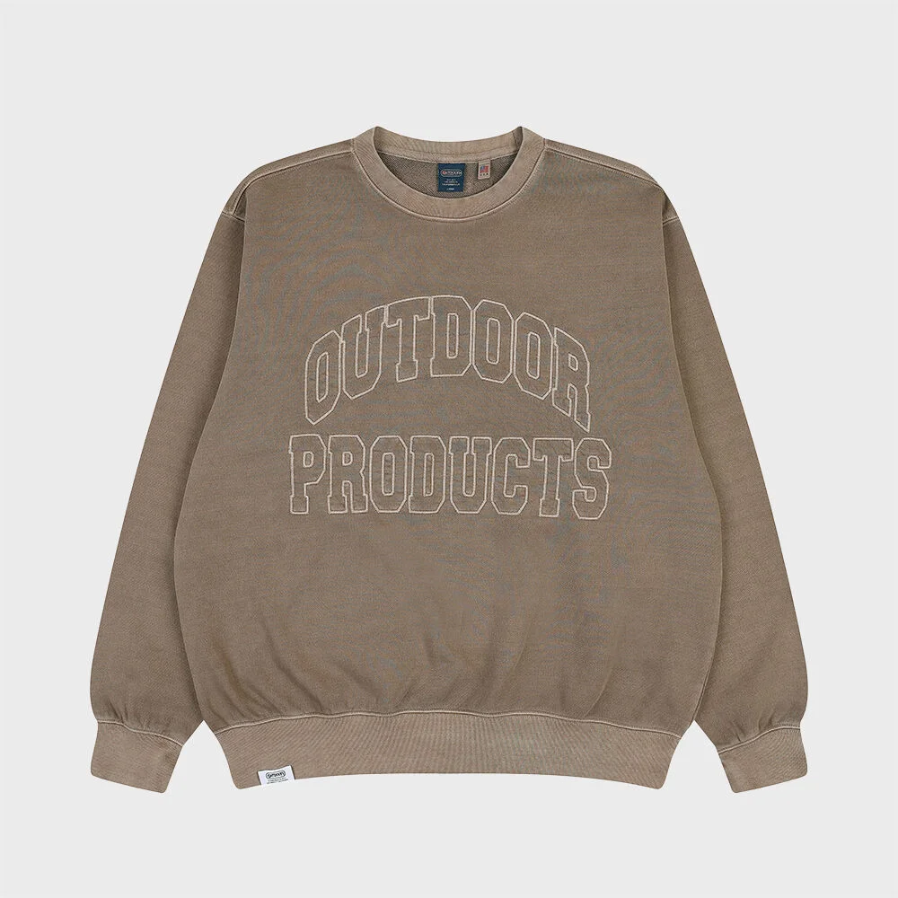 PIGMENT ARCH LOGO CREW NECK (BROWN)