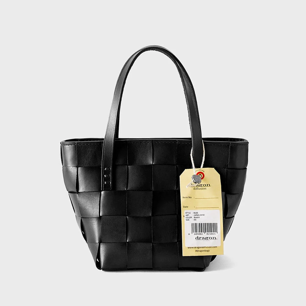 日本 皮革 迷你 8105 Black Dragon Bag