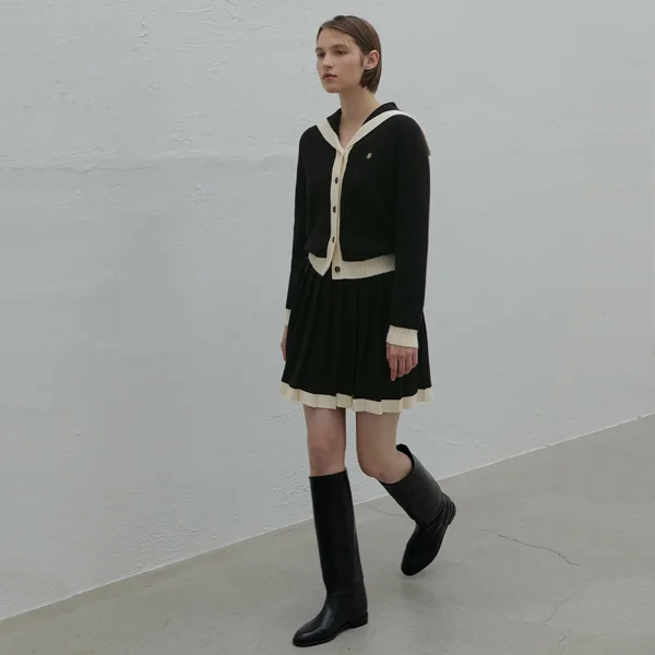SIENA SET-UP COLOR BLOCK KNIT SKIRT (SK-4865)