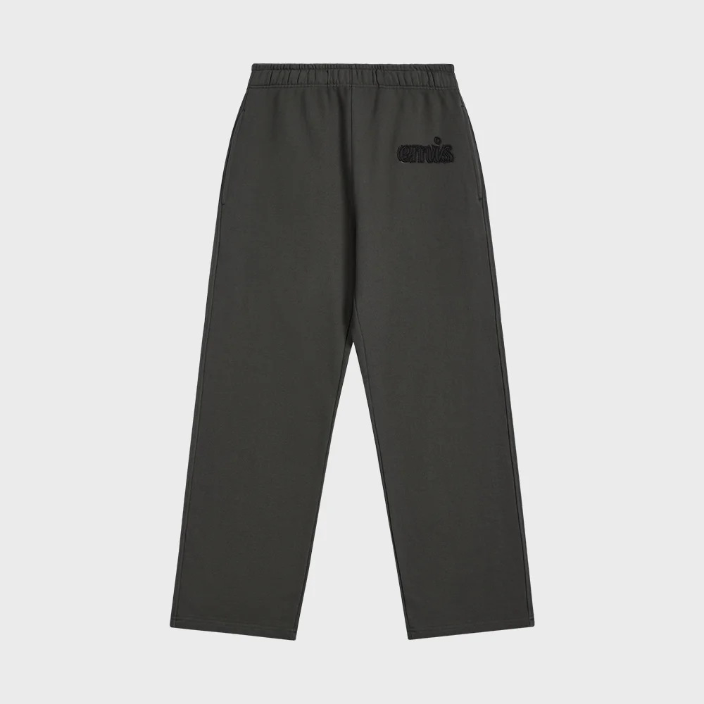 COLOR-BLOCK APPLIQUE JOGGER PANTS-CHARCOAL