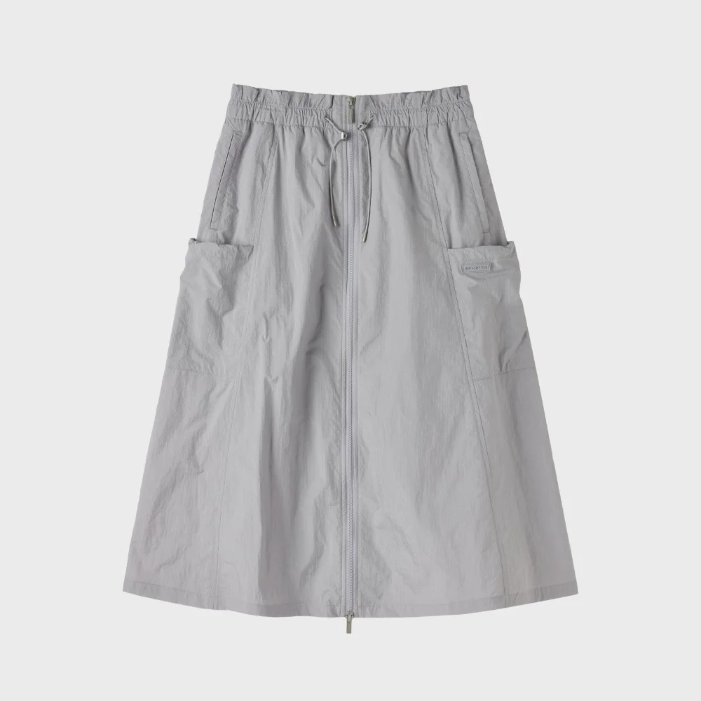 W NYLON ZIP SKIRT - LILAC (P252WSK181)