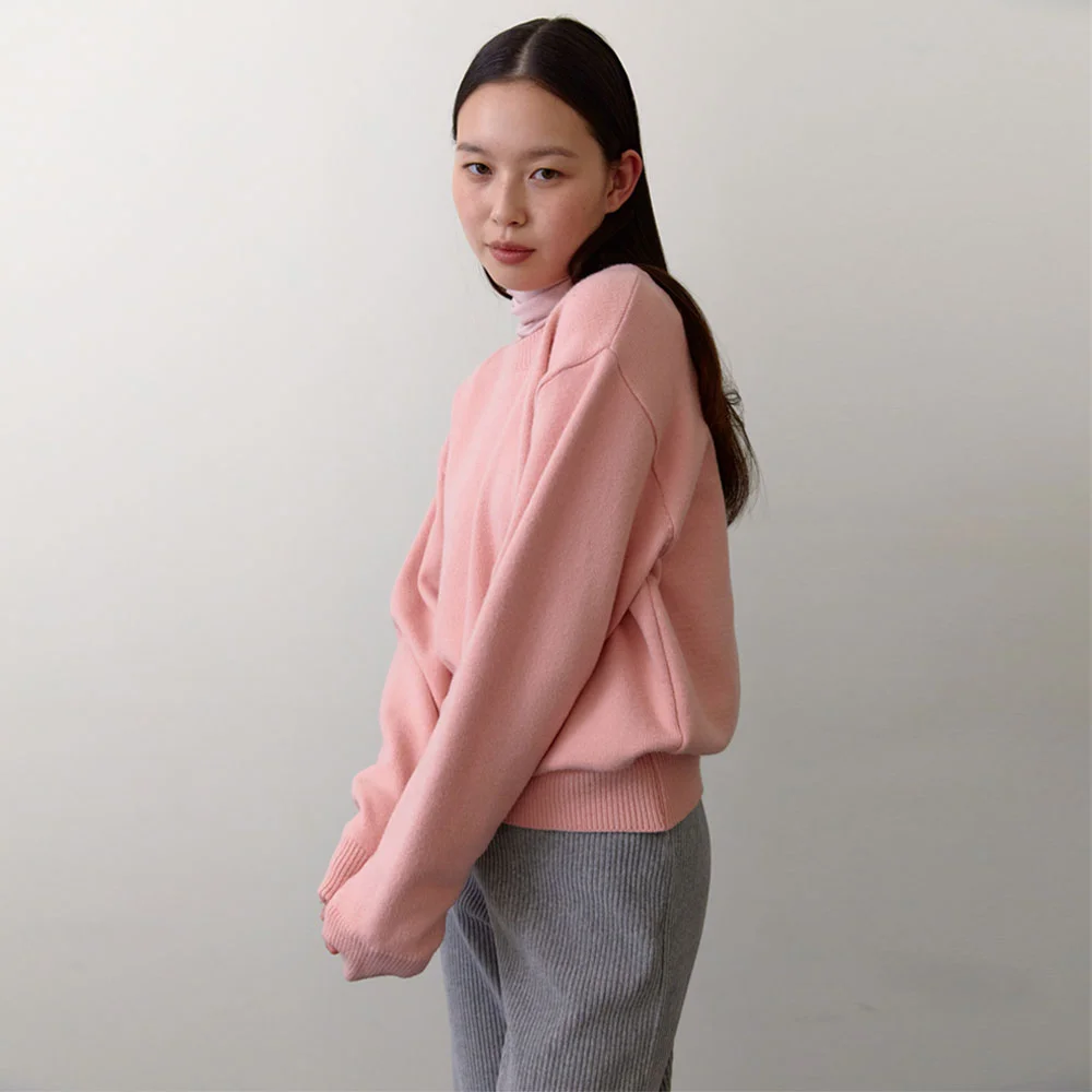 Classic Crewneck knit (Light pink)