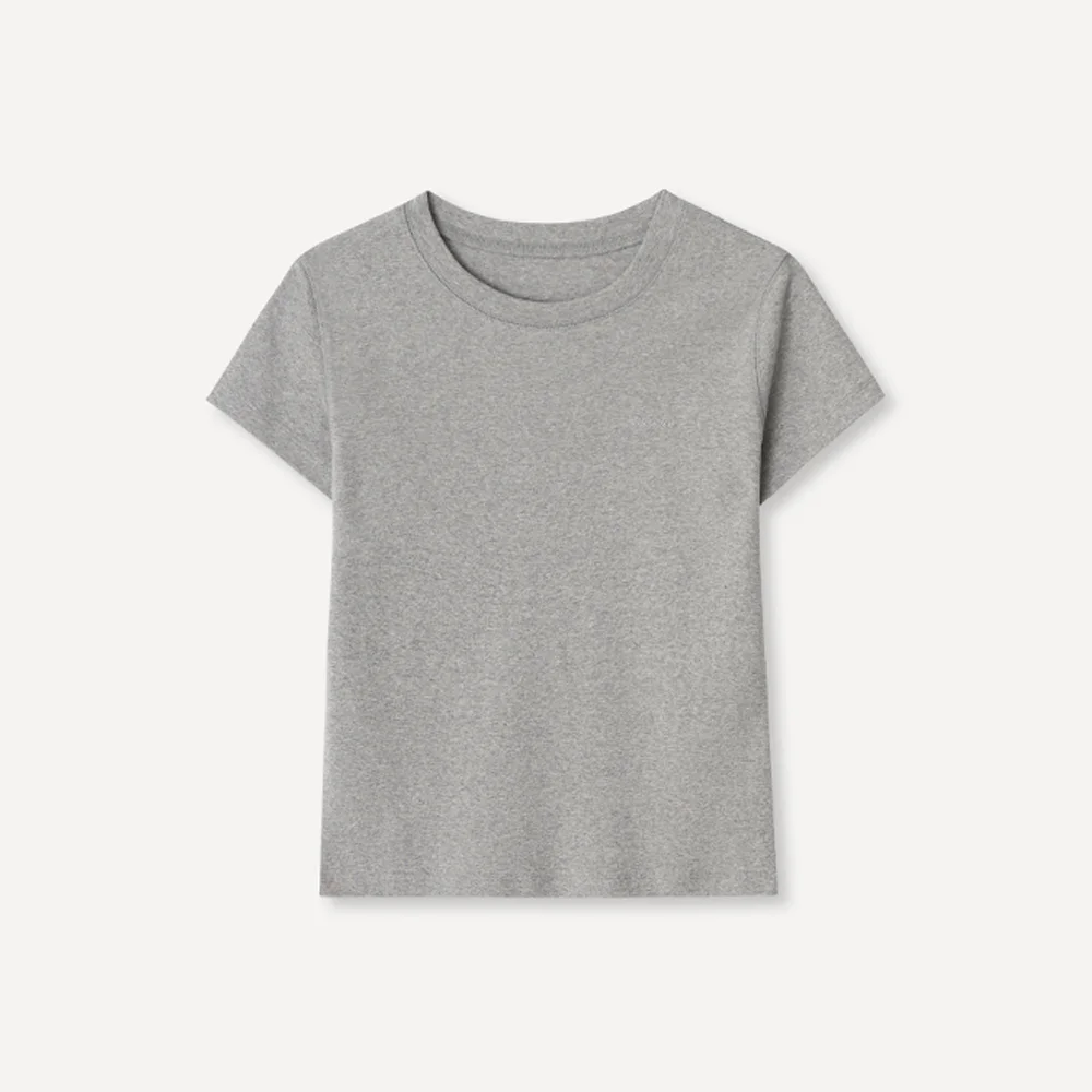 HOWUS LOGO HALF T-SHIRT (GRAY)